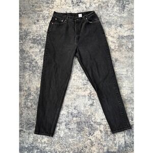 Vintage Levis 512 Slim Fit‎ Tapered Leg Jeans Women's 16 (32x31) Black Made USA